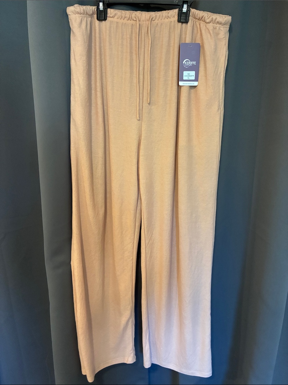 Women's Peach Wide leg Lounge Pants - Soft Pull-On Comfort